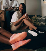 Snuggies Stripe Women White Sole White - Snuggies