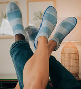 Snuggies Mesh Men Blue Sole White - Snuggies