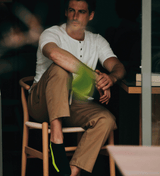 Snuggies Stripe Men Yellow Sole Black - Snuggies