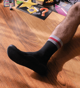 Snuggies Men Cozy Stripe Sole Black