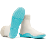 meia de cano alto quentes brancas e azuis