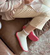 Snuggies Women Cozy Beige Sole Pink