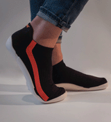 Snuggies Stripe Women Orange Sole White - Snuggies